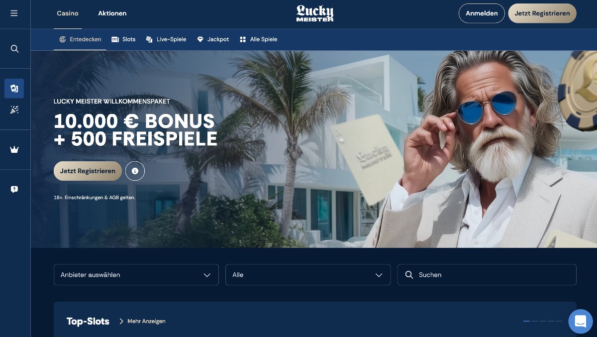 Unter den vielen verfügbaren Online Casinos sticht LuckyMeister durch sein dreistufiges Bonuspaket hervor, das neuen Spielern bis zu 250 % Online Casino Echtgeld Bonus auf die dritte Einzahlung garantiert.